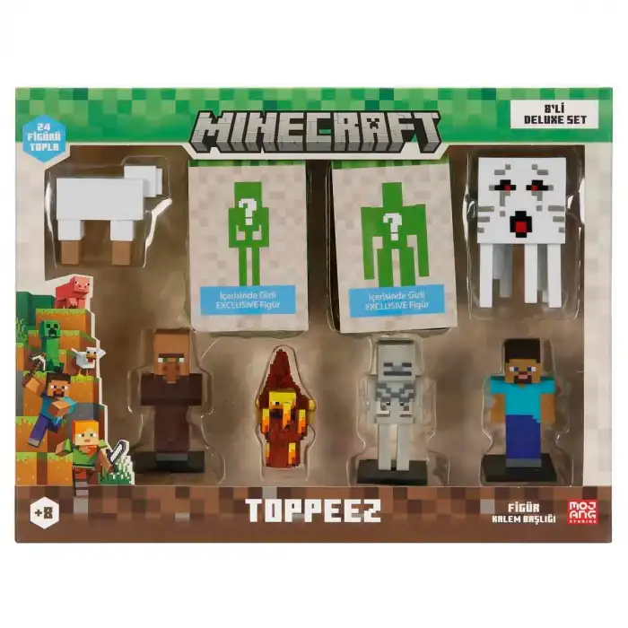 NECOTOYS MİNECRAFT 3D FİGÜR TOPPEEZ 8Lİ