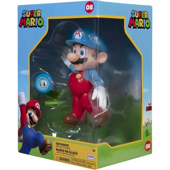 NİNTENDO SUPER MARİO FİGÜRÜ BUZ MARİO VE ÇİÇEK 10 CM NESL-13254