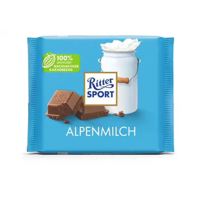 Schokolade Ritter Sport Alpenmilch 100g
