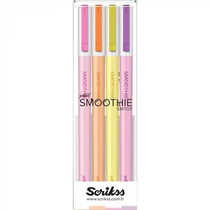 Scrikss Jel Kalem Smoothie 4 Lü Blister Set 2