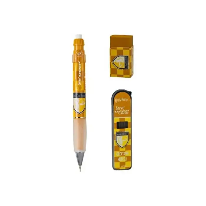 Serve Deep Üçlü Set 0.7 mm Mekanik Versatil Kalem – Harry Potter Hufflepuff Damalı