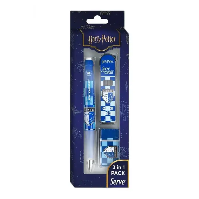 Serve Deep Üçlü Set 0.7 mm Mekanik Versatil Kalem – Harry Potter Ravenclaw