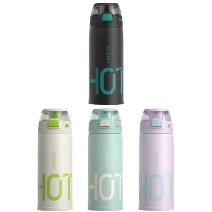 SHOTAY ŞEFFAF KAPAK TERMOS MATARA 530 ML. (4 ASS.)