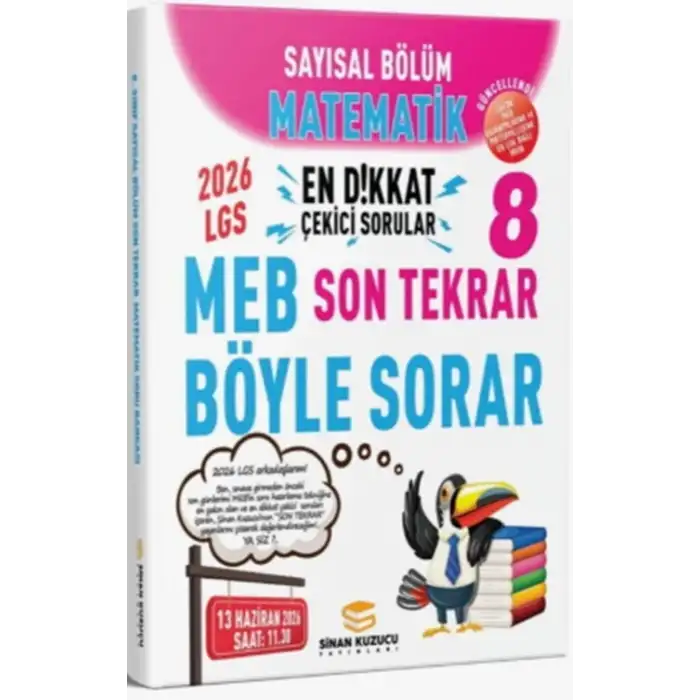 Sinan Kuzucu 2026 8. Sınıf Matematik Sayısal Bölüm Son Tekrar Soru Bankası