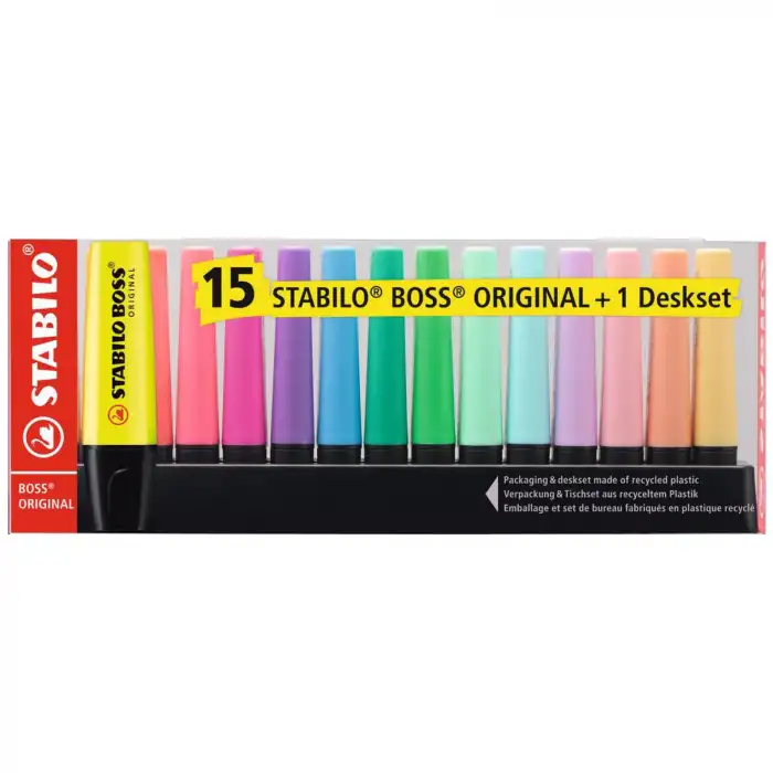 STABILO FOSFORLU KALEM BOSS ORIGINAL SET 15 Lİ YENİ 7015-01-5