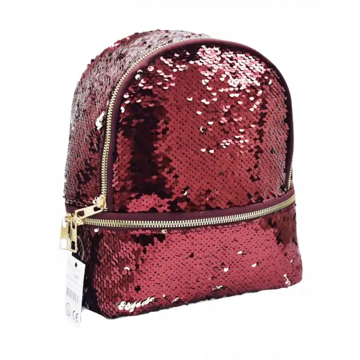 Taros Fancy Stationery Pullu Sırt Çantası Bordo 5018