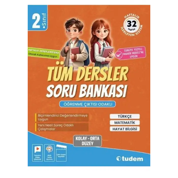 TUDEM 2.SINIF TÜM DERSLER SORU BANKASI