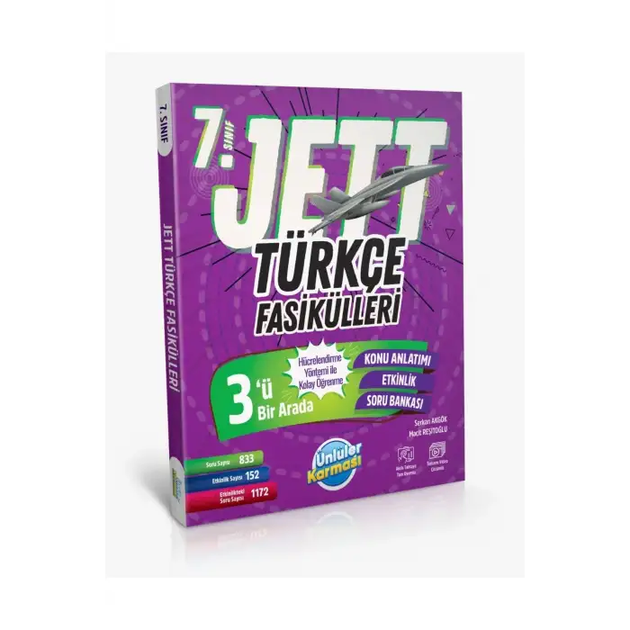 Ünlüler Yayınları 7. Sınıf Türkçe JETT Soru Fasikülleri