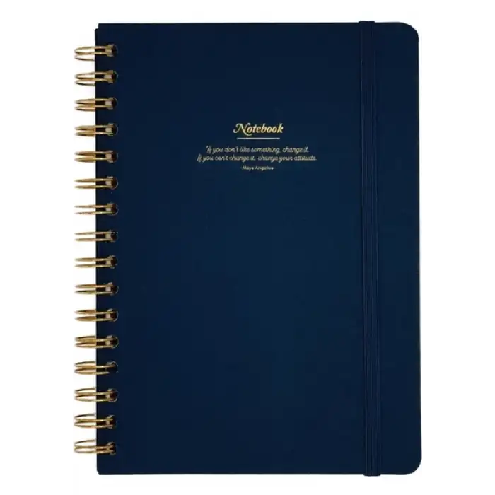 VİCTORİAS JOURNALS SP.SERT KAPAK DEFTER CANVAS .A5 100 GR. 160 SAYFA. IVORY. LASTİKLİ. CEPLİ.ÇİZ.LACİVERT 124-1603