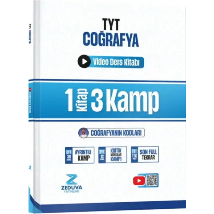 Zeduva Yayınları Coğrafyanın Kodları TYT Coğrafya 1 Kitap 3 Kamp Video Ders Kitabı