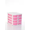 OPS EVRAK RAFI (CO 7400) M.ÜSTÜ A4 4 ÇEKMECE PASTEL PEMBE