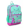 CORAL HIGH KIDS SU YEŞİLİ NEON PEMBE FLAMINGO DESENLİ DÖRT BÖLMELİ OKUL SIRT ÇANTASI 23111