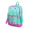 CORAL HIGH KIDS SU YEŞİLİ NEON PEMBE FLAMINGO DESENLİ DÖRT BÖLMELİ OKUL SIRT ÇANTASI 23111