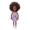 Barbie Chelsea Doll (Curly Brunette Hair) Wearing Butterfly-Print Dress and Pink Shoes, Toy for Kids Ages 3 Years Old & Up