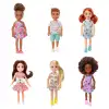 Barbie Chelsea Doll (Curly Brunette Hair) Wearing Butterfly-Print Dress and Pink Shoes, Toy for Kids Ages 3 Years Old & Up