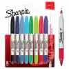 Sharpie Twin Tip Permanent Markör, 8li Karışık Paket