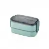 VAGONLİFE PASLANMAZ ÇELİK 3 BÖLMELİ YEMEK KABI 2 KATLI - LUNCH BOX BL50002-2 1400ML - YEŞİL