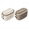 VAGONLİFE PASLANMAZ ÇELİK BÖLMELİ YEMEK KABI 2 KATLI - LUNCH BOX BL10403-2S 1140ML - KAHVERENGİ