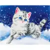 Diamond Dotz Kitten In The Snow - 27.9X35,5CM