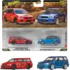 Hot Wheels Premium 2005 Mitsubishi Lancer Evolution IX Wagon ve 2004 Subaru Forester STI 2li Set