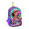 Minik Yuva Sırt Çantası Mor Pembe Bisikletli Kız Desenli İki Bölmeli 23569