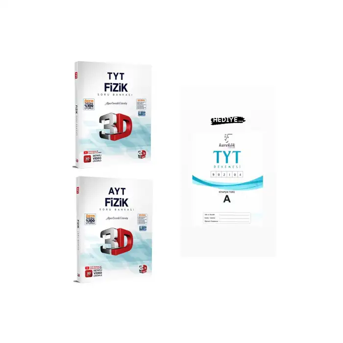 TYT 3D Fizik Tamamı Video Çözümlü Soru Bankası 3D Yayınları