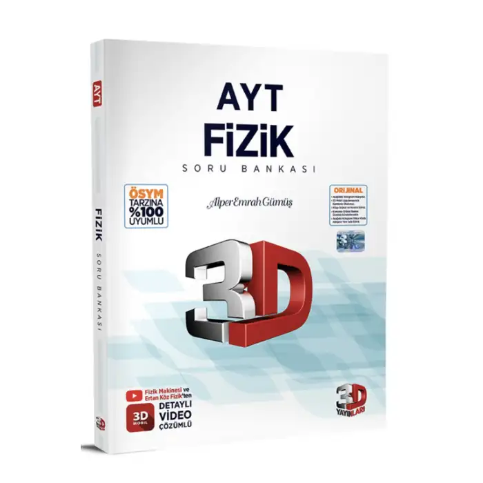 TYT 3D Fizik Tamamı Video Çözümlü Soru Bankası 3D Yayınları