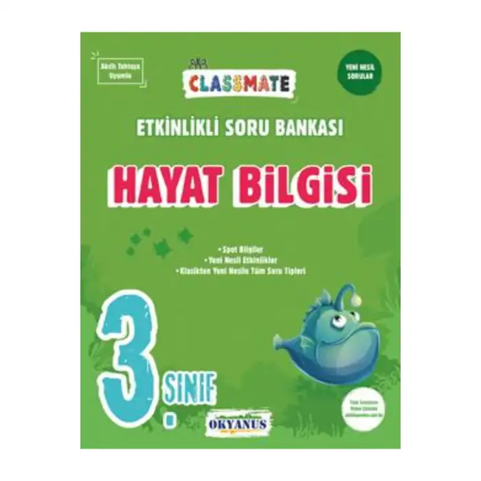 3. Sınıf Classmate Hayat Bilgisi Etkinlikli Soru Bankası Okyanus Yayınları