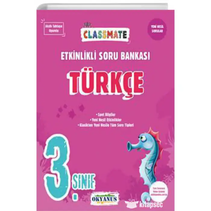 3. Sınıf Classmate Türkçe Etkinlikli Soru Bankası Okyanus Yayınları