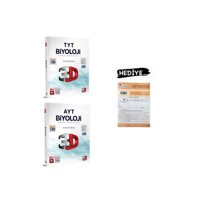 3D 2023 TYT BİYOLOJİ TAMAMI VİDEO ÇÖZÜMLÜ SORU BANKASI