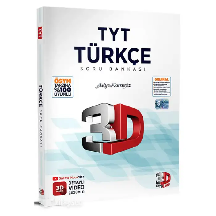 3D 2023 TYT Türkçe Tamamı Video Çözümlü Soru Bankası