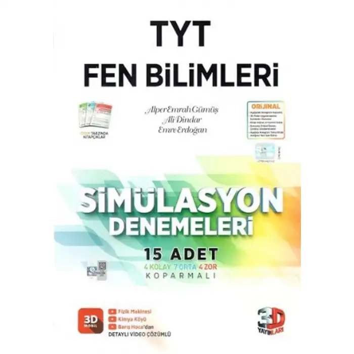 3D TYT Fen Bilimleri Tamamı Video Çözümlü Simülasyon Denemeleri Yeni