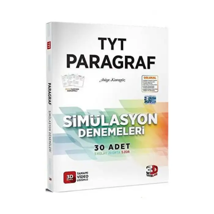 3D TYT Paragraf Tamamı Video Çözümlü Simülasyon Denemeleri Yeni