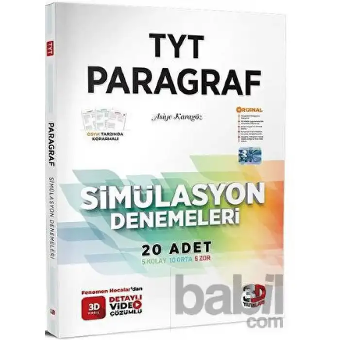 3D TYT Paragraf Tamamı Video Çözümlü Simülasyon Denemeleri Yeniİ
