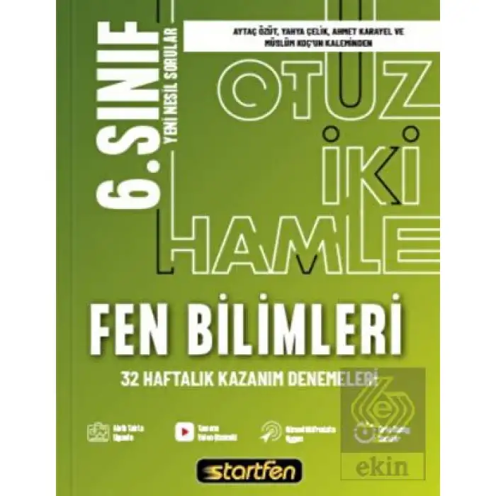 6. Sınıf 32 Hamle Fen Bilimleri Haftalık Kazanım Denemeleri Startfen Yayıncılık