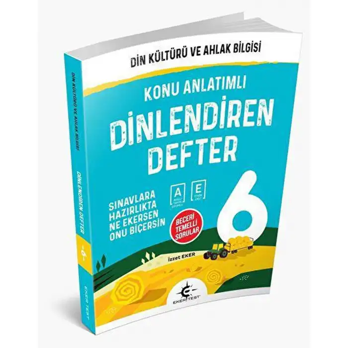 6. Sınıf Din Kültürü ve Ahlak Bilgisi Dinlendiren Defter Eker Test Yayınları