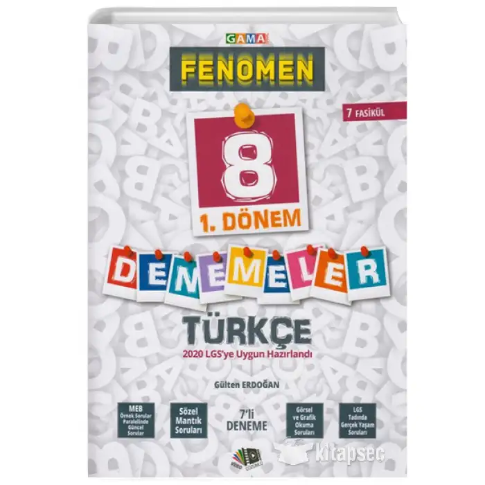 8. Sınıf Türkçe Fenomen 12li Deneme Gama Yayınları