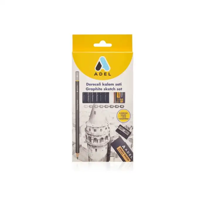 ADEL DERECELI KALEM SETI 8LI