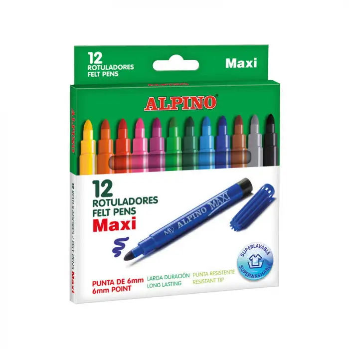 ALPİNO MAXİ KEÇELİ KALEM 12Lİ