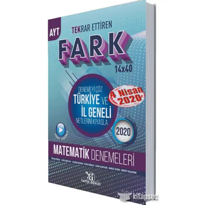 AYT Matematik Fark Tekrar Ettiren 14 x 40 Denemesi Yayın Denizi Yayınları