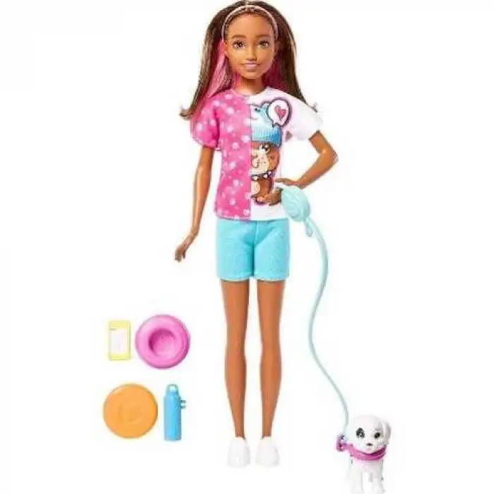 Barbie Kaptan Bebek Ve Köpekli Set Hkd77