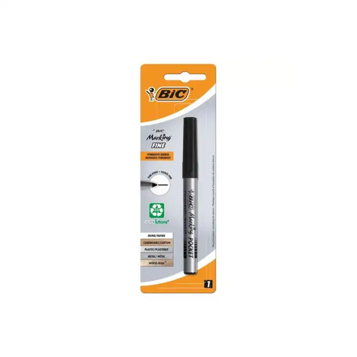 BIC PERMANENT MARKÖR POCKET 1 Lİ BLİSTER SİYAH