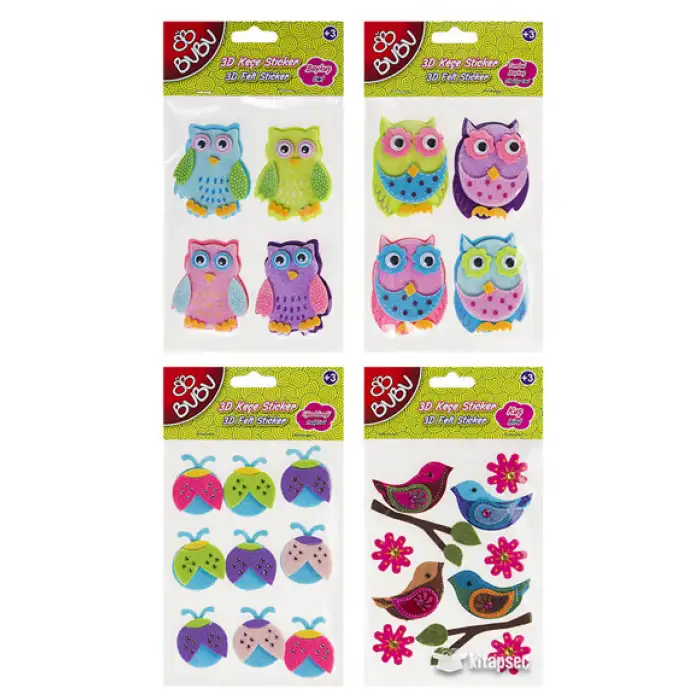 BU-BU 3D BÜYÜK KEÇE STİCKER BUBU-STS008