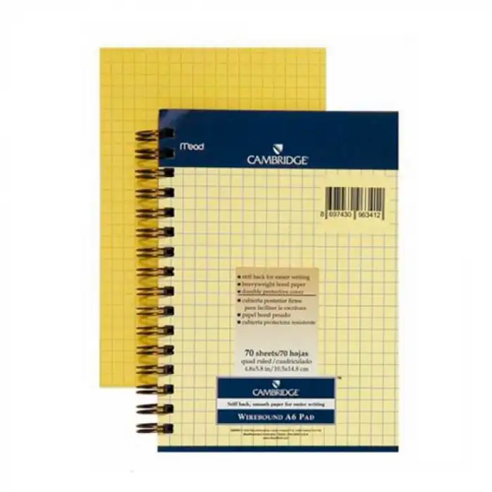 CAMBRIDGE SPİRALLİ BLOKNOT A5 70 YP.ÇİZGİLİ SARI