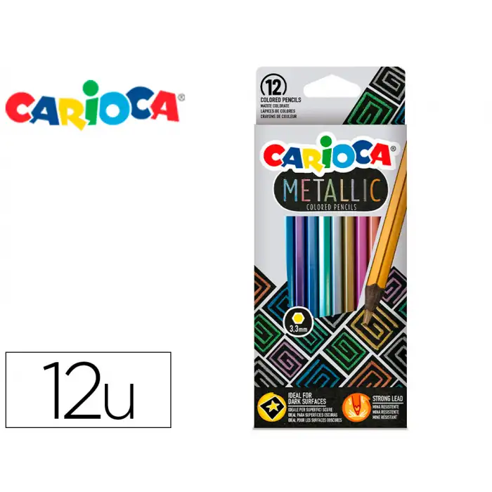 Carioca Kuru Boya Metalik 12 Renk ADET