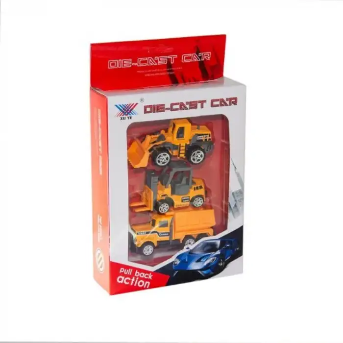 Çek Bırak Araç Seti 3lü - Yeşil İş Makinası