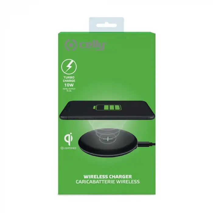 CELLY FEEL 10W KABLOSUZ TURBO HIZLI ŞARJ SİYAH