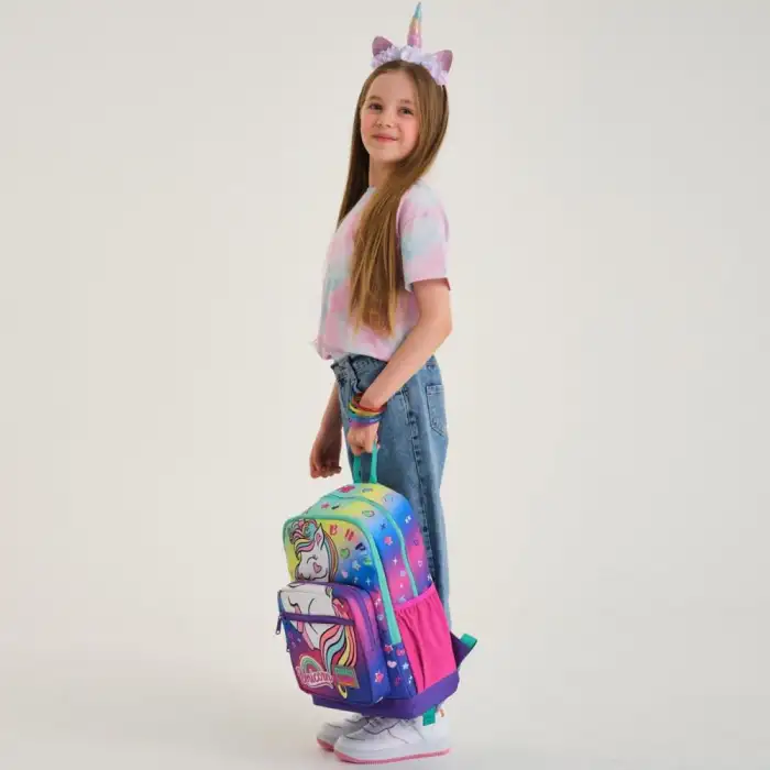 CORAL HIGH KIDS LAVANTA SU YEŞİLİ UNICORN DESENLİ DÖRT BÖLMELİ OKUL SIRT ÇANTASI 23729