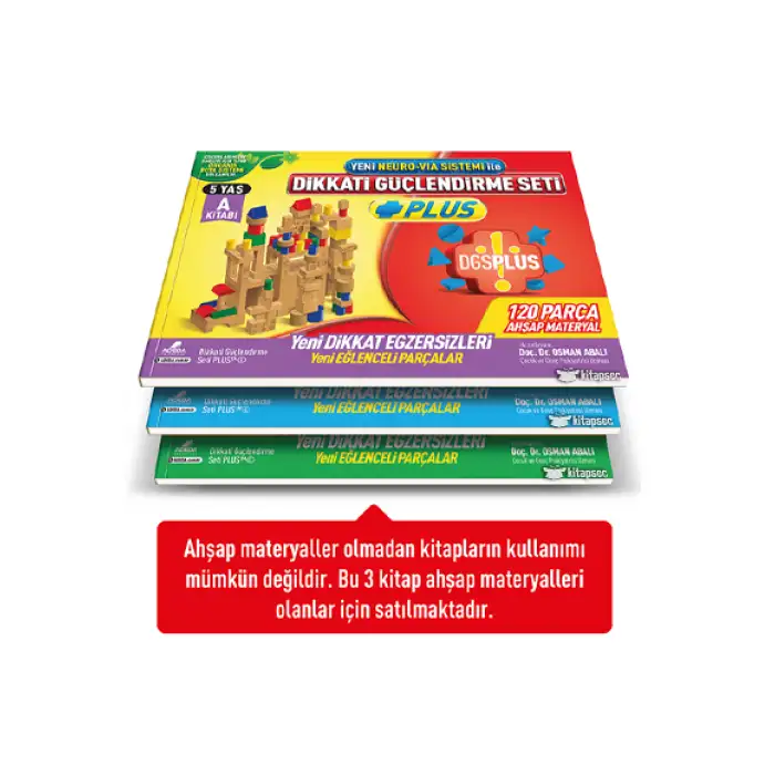 Dikkati Güçlendirme Seti Plus 3 Kitap Materyalsiz
