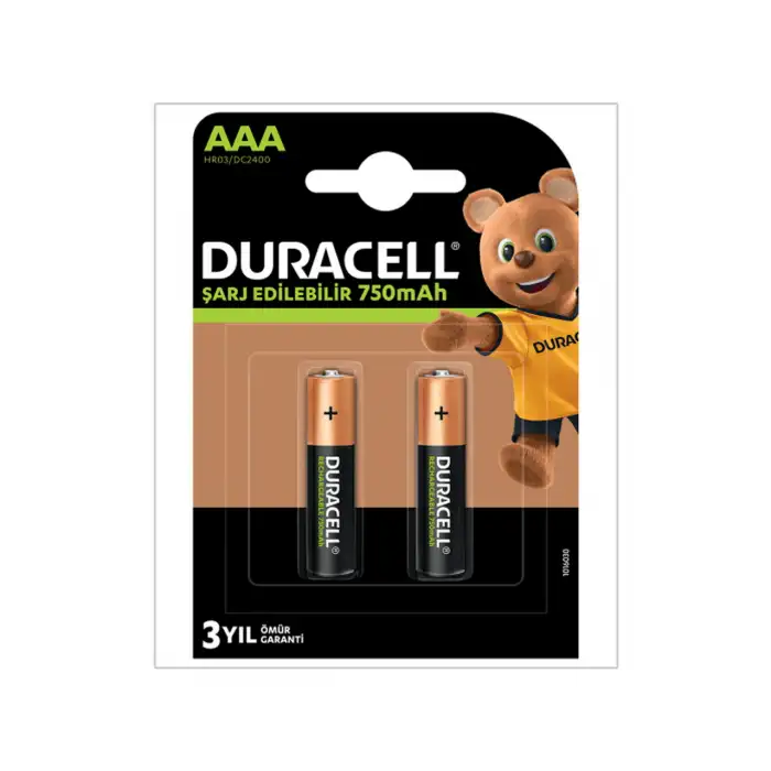 DURACELL RECHARGEABLE ŞARJLI PİL 850 MAH AAA 2Lİ